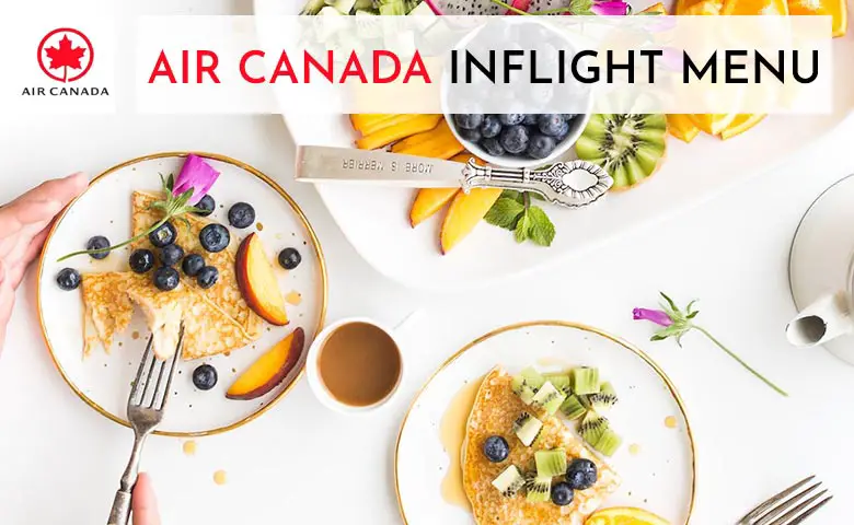Air Canada Inflight Menu Prices 2023