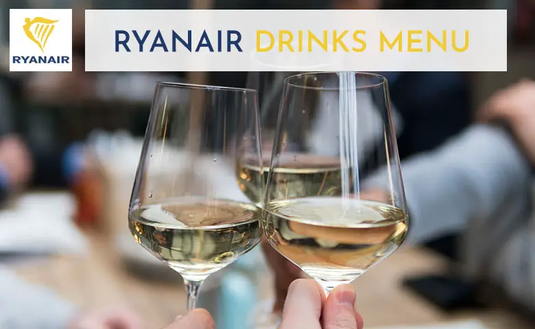 Ryanair Drinks Menu Prices 2023