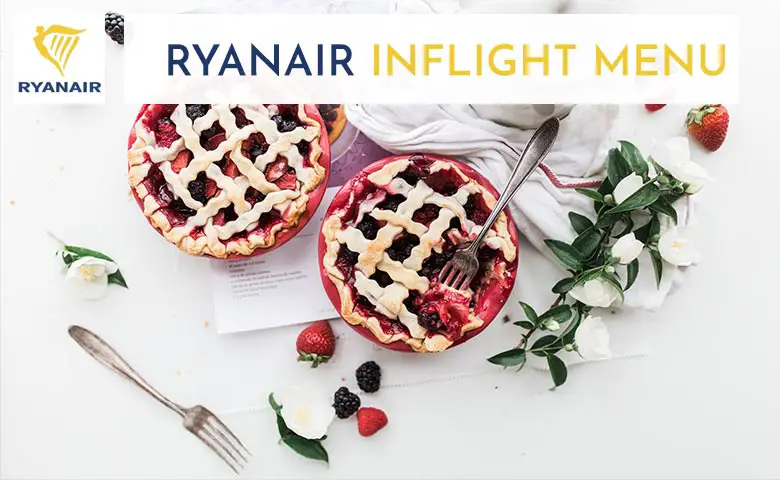 Ryanair Inflight Menu Prices 2023