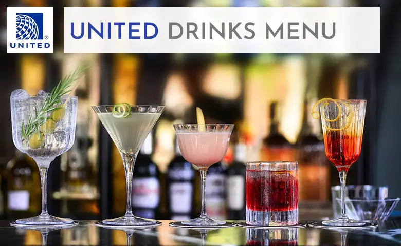 United Airlines Drinks Menu Prices 2023