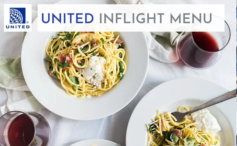 United Airlines Inflight Menu Prices 2024